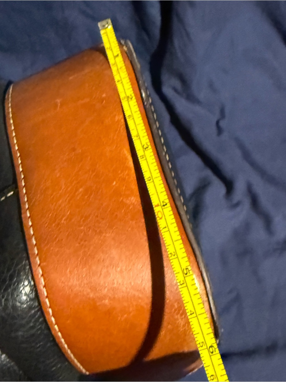 Dooney & Bourke Black Pebbled Leather Satchel with Brown Trim - Picture 10 of 12